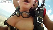 Nude skydiving stunt