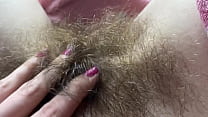 Huge Clit extreme closeup hairy pussy