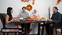 Arab Girlfriend Audrey Royal Feasts On Her BF's Cock On Thanksgiving - Hijab Hookup
