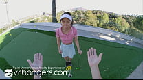 VR BANGERS Asian Slut Kimmy Kimm Sucking Cock Of Golf Coach To Get Free Lessons