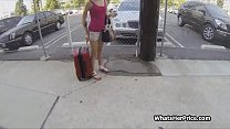 Public pick up ends up with hot deep fuck