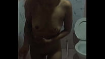 Tiny naked Thai girl showers