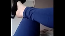 Sexy feet with a tease
