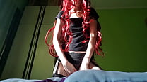 Redhead Slut In Black