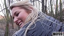 Euro Blonde Bangs Outdoors video starring Nikky Dream - Mofos.com