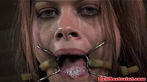 Spider gagged getting mouth fucked
