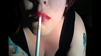 Chubby British Domme Smoking 2 Eve Cigarettes