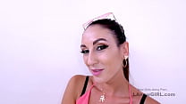 Italian woman with big boobs gets fucked in studio
