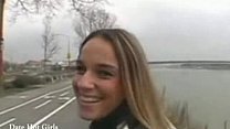 Fucking on street with petite blond babe