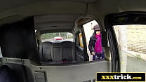 Big Ass Latina MILF Licks Taxi Driver's Balls and Asshole Before Fuck