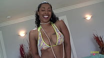 Ebony milf loves showing off her perfect body to arouse her man and get banged