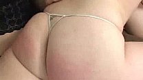Girl gets her panties pulled aside and spanked