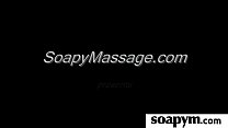 adorable teen gives an amazing soapy massage 12
