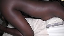 Black teen pussy farting with big white cock prior to being creampied