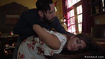 Victoria Voxxx tries to cheat dude and cut him for money and then in tight bondage anal fucks with his big dick