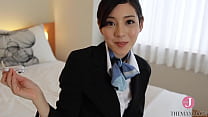 Pretty Japanese flight attendant has a secret desire to get banged hard for huge facial