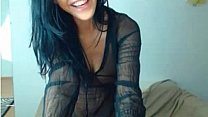 Cute sexy chic raven haired on web