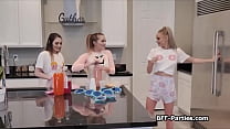 Dude joins pajama party & ends up fucking all the chicks