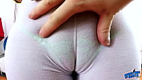 Big Bubble Butt In Tiny Thong & Tight See-Through Camel-toe Pants Fiona