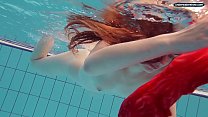 Hot teenager Libuse swimming