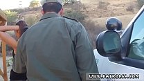 Dominant cop and police uniform Brunette gets pulled over for a