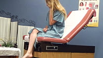 skinny skank gets the doctor to stretch her ass out for easier anal