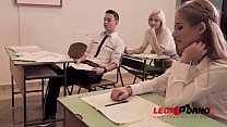 Slut Tiffany Tatum & Friends get caught during intense Classroom Orgy GP160