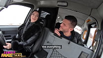 Female Fake Rough anal sex in the back of a taxi with a really sexy lady driver