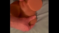 Solo sex doll session with cumshot