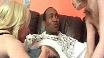 Two Hot Blondes Share Black Dick