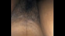 Making This Ebony Whore swallow my cock with her pussy