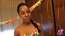 ebony beauty celebrates her 18 birthday by having great fuck