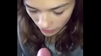 Cute girl first Blowjob. Anyone know what is her name ?