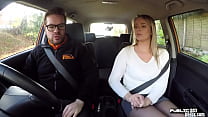 Bigtitted bae seduces and filled in pussy by car instructor in POV