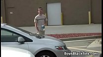 Poor white guy sucking black cocks to buy new tires 05