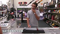 GAYPAWN - Dude moans like a lady while getting fucked in a pawn shop