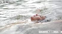 Beautiful asian water nymph making erotic swimming - XCZECH.COM