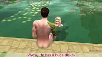 Rough Island sex with strange man, my real moaning, Sims 4