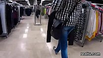 Striking czech kitten is tempted in the mall and reamed in pov