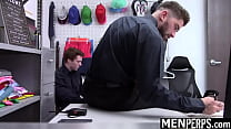 Young Gay Officers Fuck on Back Office - Chris Damned and Sebastian Hunt