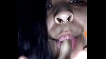 girl licks pussy juice off of fingers