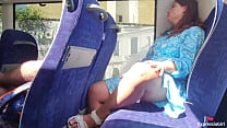 My Stepmom Flashes her Tits and Pussy in the Bus