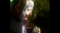 FlipFlop The Clown at the Twiztid's "Mostasteless 2017" concert worshiping the bottom of Whitney Peyton's right boot!