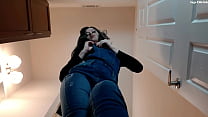 Giantess Peeing in Jean Overalls