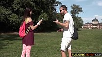 Sweet babe gets her pussy filled by just another tourist