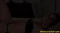 Glamcore beauty pussytoying in solo action