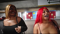 Two Ebony Sluts Fucking On The Same BBC After Finding Out He Was Cheating With One