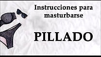 Instrucciones para masturbarse con voz española. Te pillan con las bragas de...