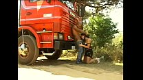Big booty Latina Livia Ohana rides BBC by big truck
