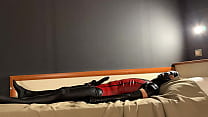 Latexitaly take a nap wearing rubber latex